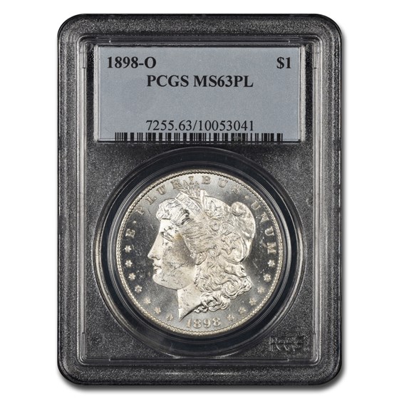 1898-O Morgan Dollar MS-63 PL Proof Like PCGS 1898-O Morgan Dollar MS-63 PL Proof Like PCGS