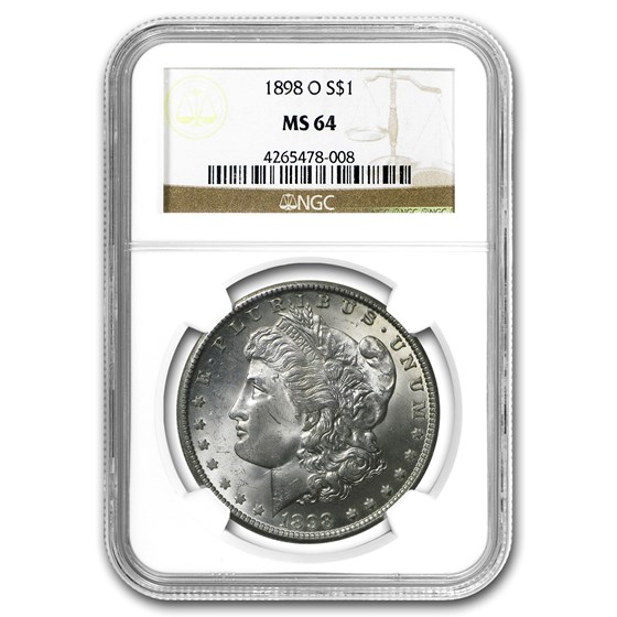 1898-O Morgan Dollar MS-64 NGC 1898-O Morgan Dollar MS-64 NGC