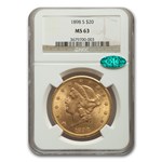1898-S $20 Liberty Gold Double Eagle MS-63 NGC CAC