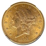1898-S $20 Liberty Gold Double Eagle MS-63 NGC