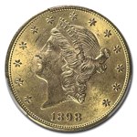 1898-S $20 Liberty Gold Double Eagle MS-63+ PCGS CAC