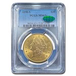 1898-S $20 Liberty Gold Double Eagle MS-63+ PCGS CAC