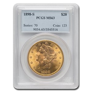 Buy 1898-S $20 Liberty Gold Double Eagle MS-63 PCGS Grade | APMEX