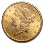 1898-S $20 Liberty Gold Double Eagle MS-64 PCGS