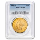 1898-S $20 Liberty Gold Double Eagle MS-64 PCGS