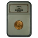 1898-S $5 Liberty Gold Half Eagle MS-64 NGC