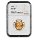 1898-S $5 Liberty Gold Half Eagle MS-65+ NGC