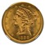 1898-S $5 Liberty Gold Half Eagle MS-66 NGC (Green Label)