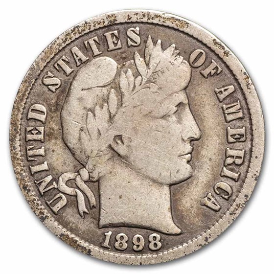 1898-S Barber Dime Fine 1898-S Barber Dime Fine