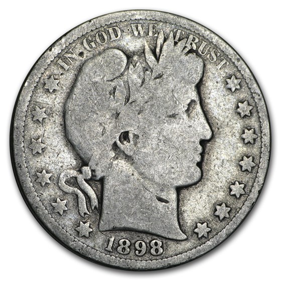 1898-S Barber Half Dollar Good 1898-S Barber Half Dollar Good