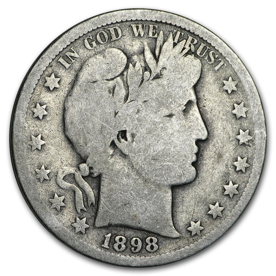 1898-S Barber Half Dollar VG