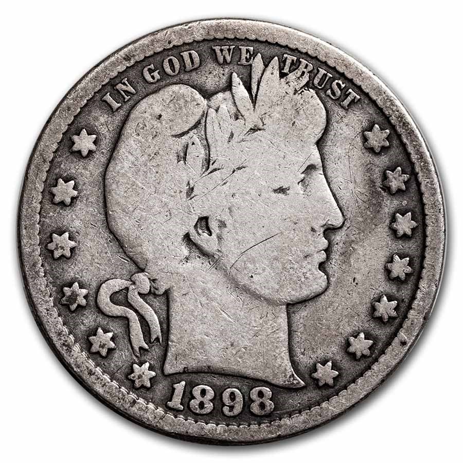 1898-S Barber Quarter VG