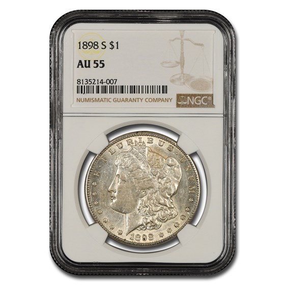 1898-S Morgan Dollar AU-55 NGC 1898-S Morgan Dollar AU-55 NGC