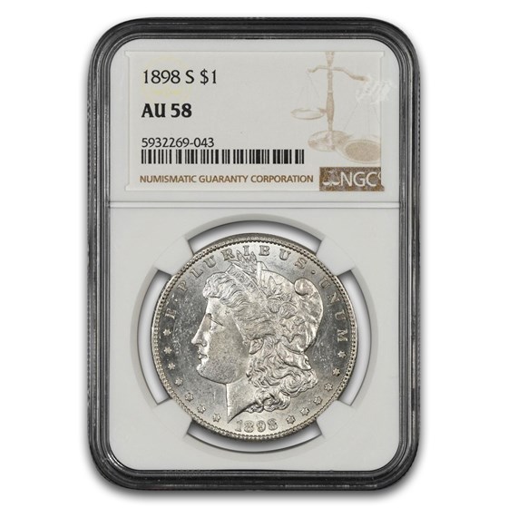 1898-S Morgan Dollar AU-58 NGC