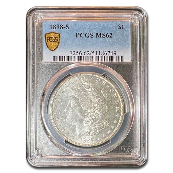 1898-S Morgan Dollar MS-62 PCGS 1898-S Morgan Dollar MS-62 PCGS