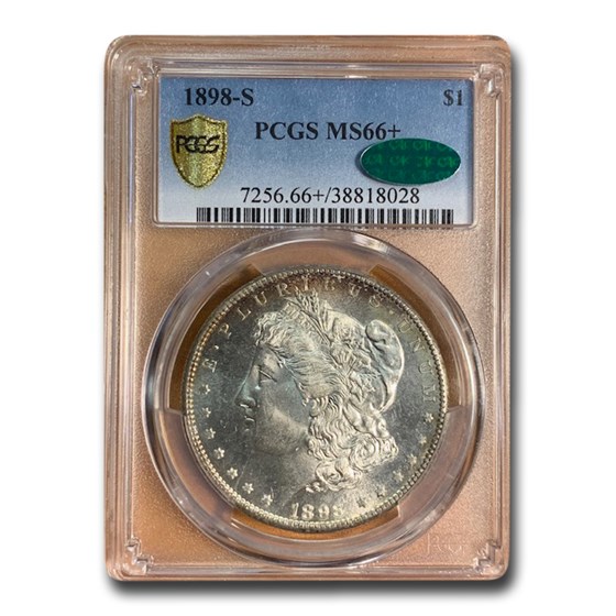 1898-S Morgan Dollar MS-66+ PCGS CAC 1898-S Morgan Dollar MS-66+ PCGS CAC