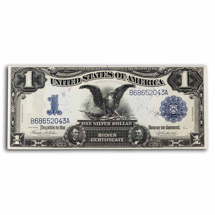 1899 $1.00 Silver Cert. Black Eagle CU (Fr#233) 2 Consecutive
