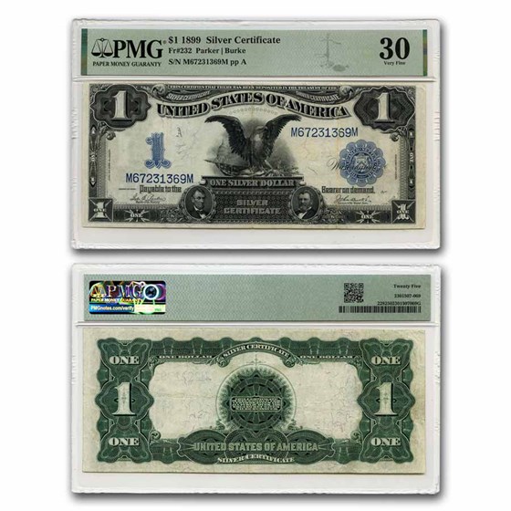 1899 $1.00 Silver Cert. Black Eagle VF-25 PMG (Fr#228) 1899 $1.00 Silver Cert. Black Eagle VF-25 PMG (Fr#228)