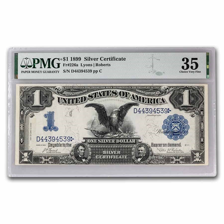 1899 $1.00 Silver Cert. Black Eagle VF-35 PMG (Fr#226a)