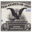 1899 $1.00 Silver Certificate Black Eagle CU-64 EPQ PMG (Fr#233)