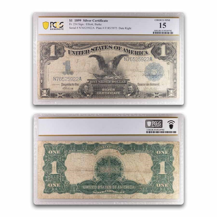 1899 $1.00 Silver Certificate Black Eagle F-15 PCGS (Fr#234)