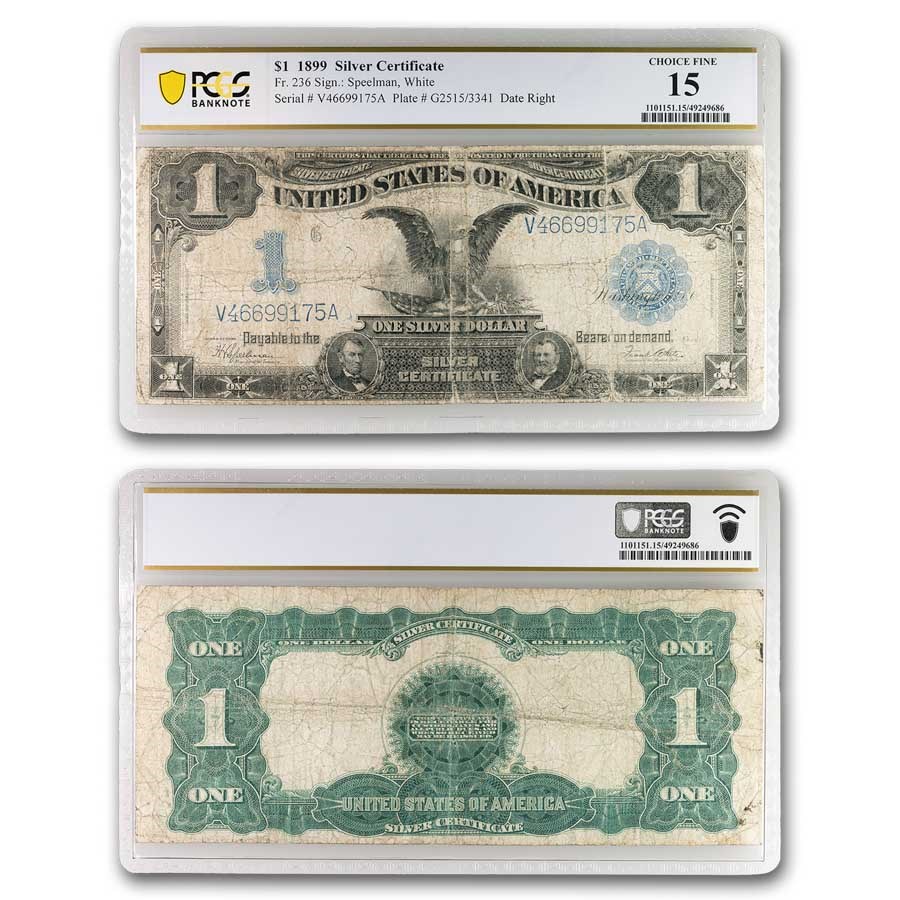 1899 $1.00 Silver Certificate Black Eagle F-15 PCGS (Fr#236)