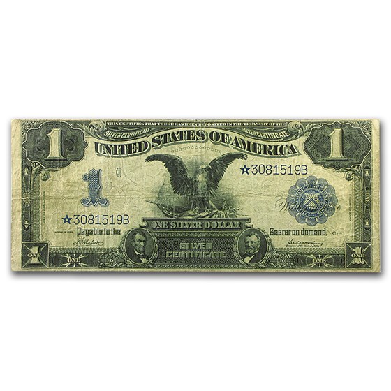 1899 $1.00 Silver Certificate Black Eagle Fine (Star Note) 1899 $1.00 Silver Certificate Black Eagle Fine (Star Note)