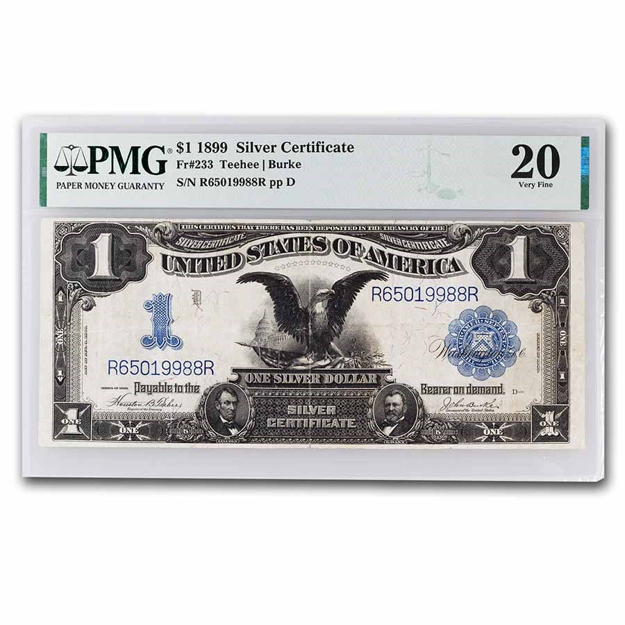 1899 $1.00 Silver Certificate Black Eagle VF-20 PMG (Fr#233)