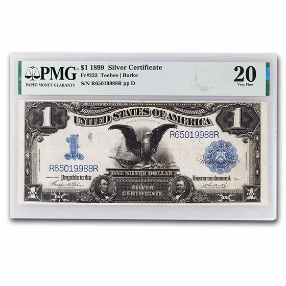 1899 $1.00 Silver Certificate Black Eagle VF-20 PMG (Fr#233) 1899 $1.00 Silver Certificate Black Eagle VF-20 PMG (Fr#233)