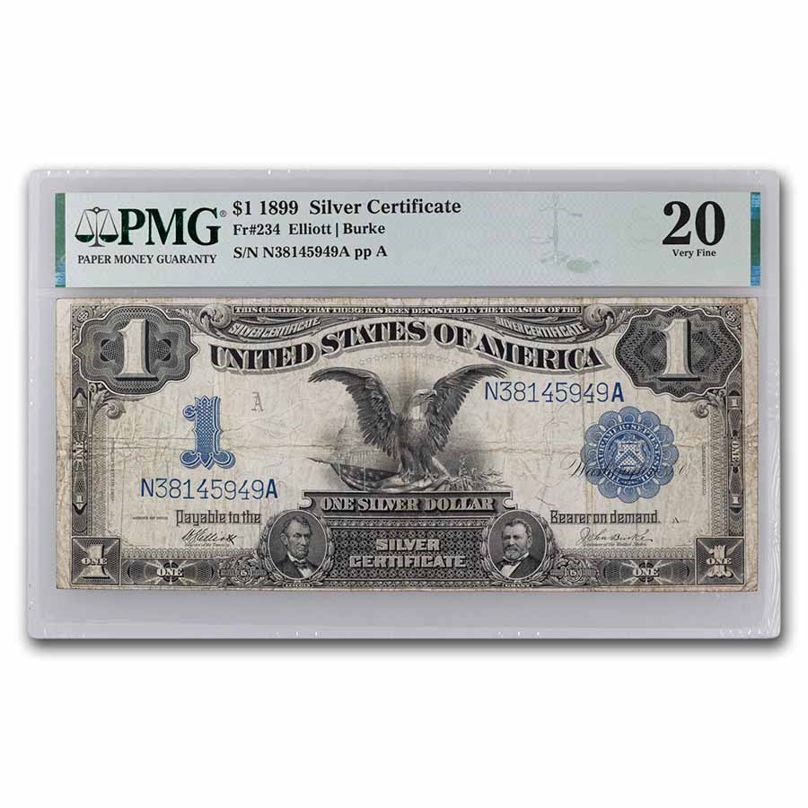 1899 $1.00 Silver Certificate Black Eagle VF-20 PMG (Fr#234)