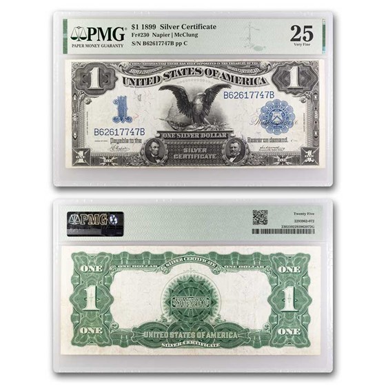 1899 $1.00 Silver Certificate Black Eagle VF-25 PMG (Fr#230) 1899 $1.00 Silver Certificate Black Eagle VF-25 PMG (Fr#230)