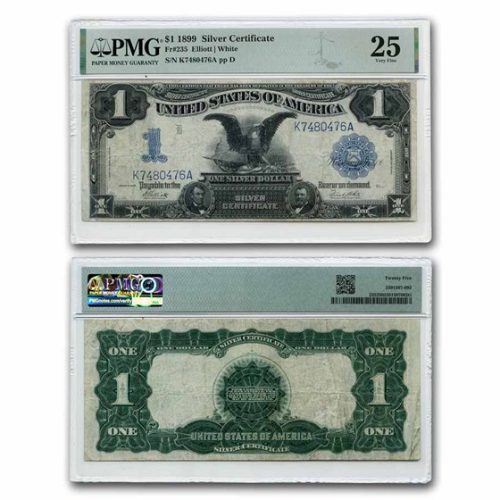 1899 $1.00 Silver Certificate Black Eagle VF-25 PMG (Fr#235) 1899 $1.00 Silver Certificate Black Eagle VF-25 PMG (Fr#235)
