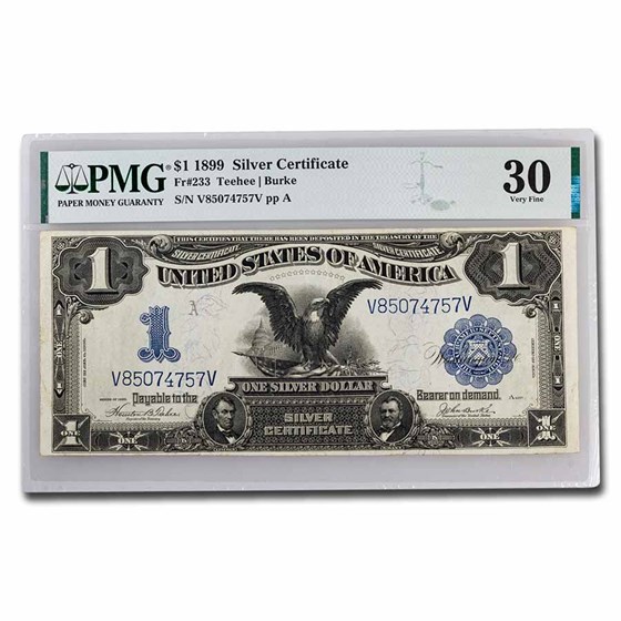 1899 $1.00 Silver Certificate Black Eagle VF-30 PMG (Fr#233) 1899 $1.00 Silver Certificate Black Eagle VF-30 PMG (Fr#233)