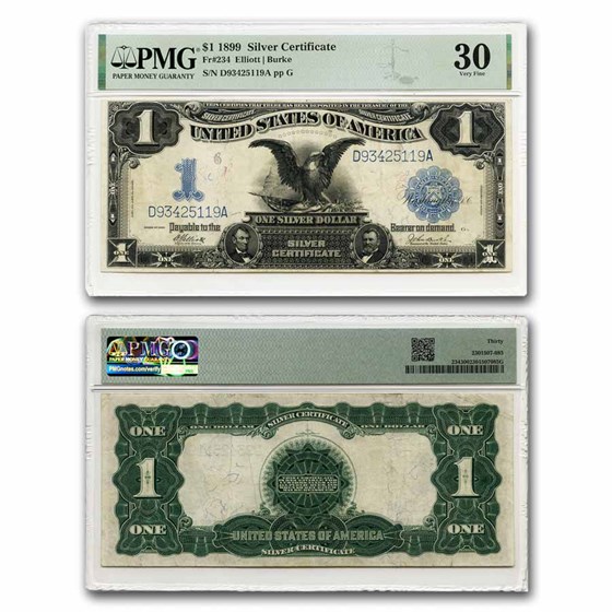 1899 $1.00 Silver Certificate Black Eagle VF-30 PMG (Fr#234) 1899 $1.00 Silver Certificate Black Eagle VF-30 PMG (Fr#234)