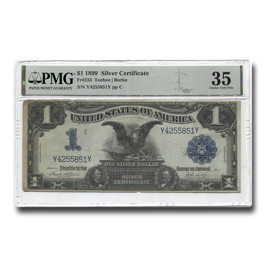 1899 $1.00 Silver Certificate Black Eagle VF-35 PMG (Fr#233)