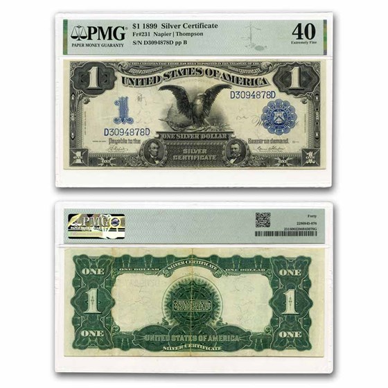 1899 $1.00 Silver Certificate Black Eagle XF-40 PMG (Fr#231) 1899 $1.00 Silver Certificate Black Eagle XF-40 PMG (Fr#231)