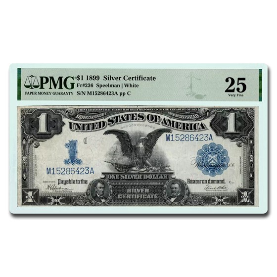 1899 $1.00 Silver Certificate VF-25 EPQ PMG (Fr#236) 1899 $1.00 Silver Certificate VF-25 EPQ PMG (Fr#236)