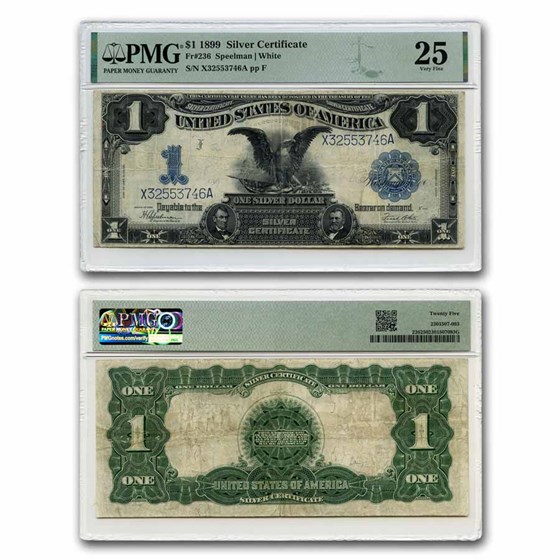 1899 $1.00 Silver Certificate VF-25 PMG (Fr#236) 1899 $1.00 Silver Certificate VF-25 PMG (Fr#236)
