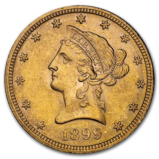 1899 $10 Liberty Gold Eagle AU 1899 $10 Liberty Gold Eagle AU