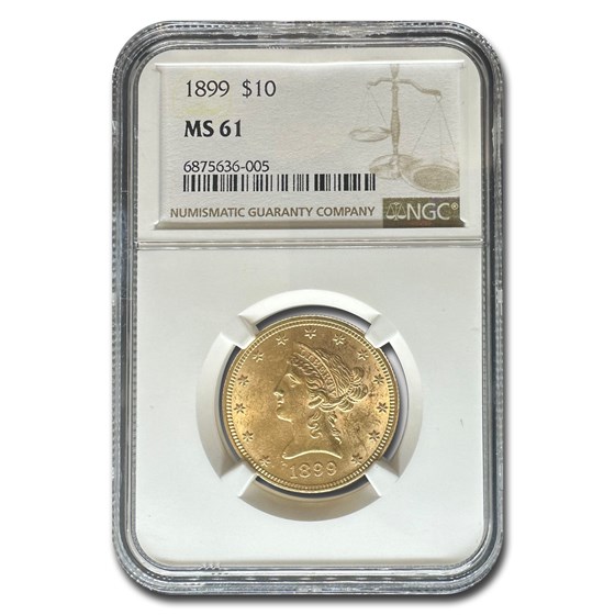 1899 $10 Liberty Gold Eagle MS-61 NGC 1899 $10 Liberty Gold Eagle MS-61 NGC