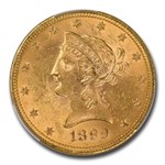1899 $10 Liberty Gold Eagle MS-62 CACG