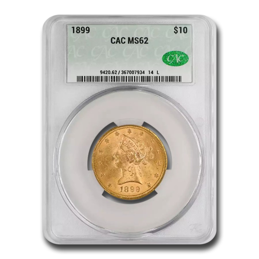 1899 $10 Liberty Gold Eagle MS-62 CACG