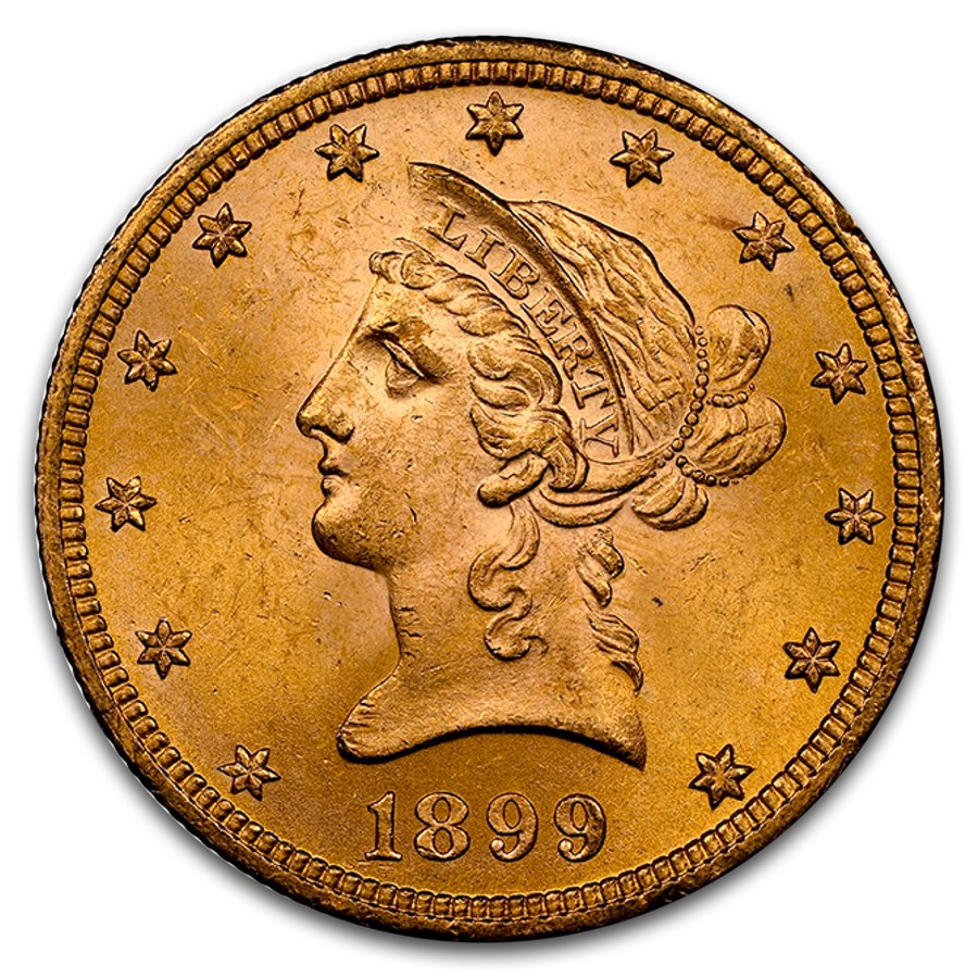 1899 $10 Liberty Gold Eagle MS-64 NGC