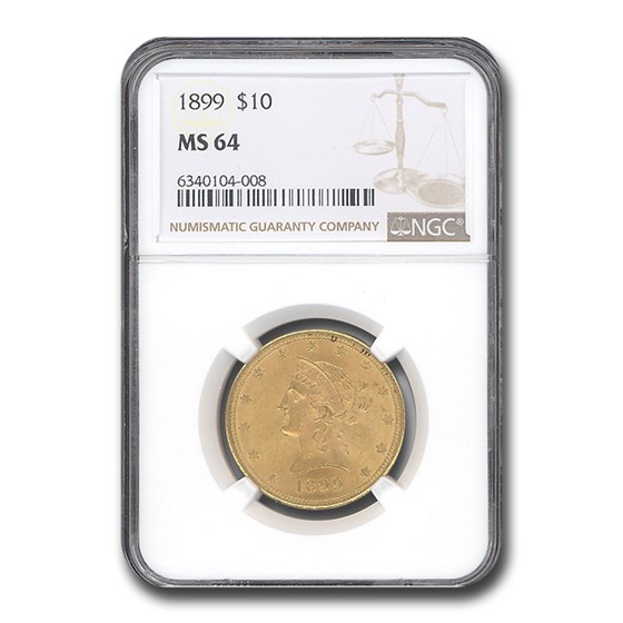 1899 $10 Liberty Gold Eagle MS-64 NGC