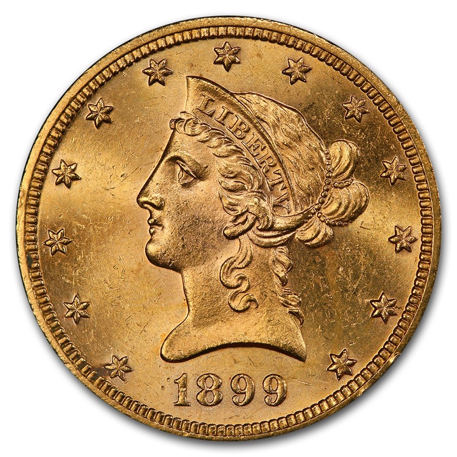 1899 $10 Liberty Gold Eagle MS-64 PCGS CAC