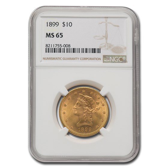 1899 $10 Liberty Gold Eagle MS-65 NGC 1899 $10 Liberty Gold Eagle MS-65 NGC