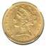 1899/1899 $5 Liberty Gold Half Eagle MS-62 NGC (FS-301)