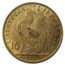 1899-1914 France Gold 10 Francs Rooster (AU)