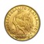 1899-1914 France Gold 10 Francs Rooster BU