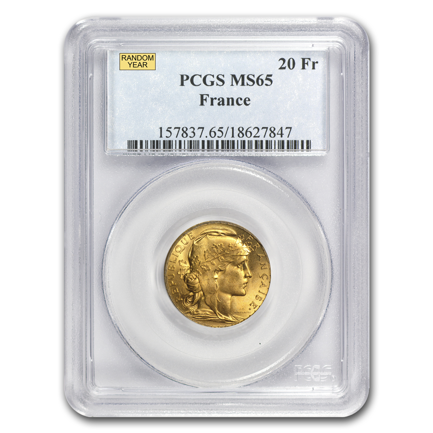 Buy 1899-1914 France Gold 20 Francs Rooster MS-65 NGC/PCGS | APMEX